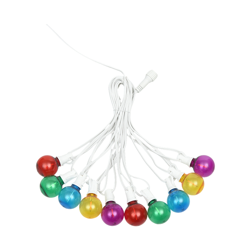 G40 Clip-on E12 Spiral Colored Decorative String Lights(White style)