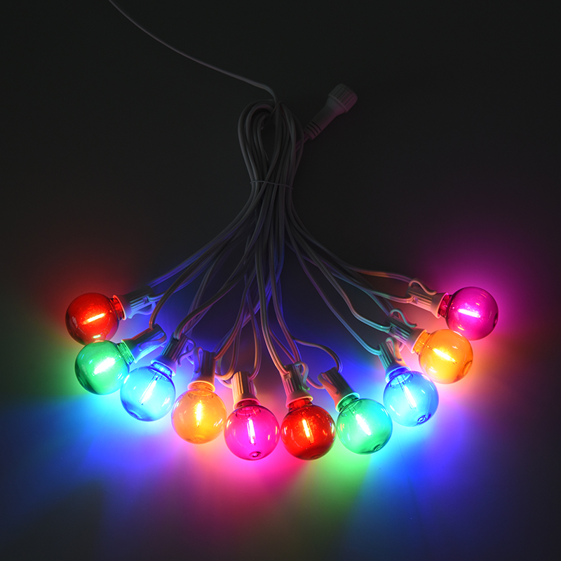 G40 Clip-on E12 Spiral Colored Decorative String Lights(White style)