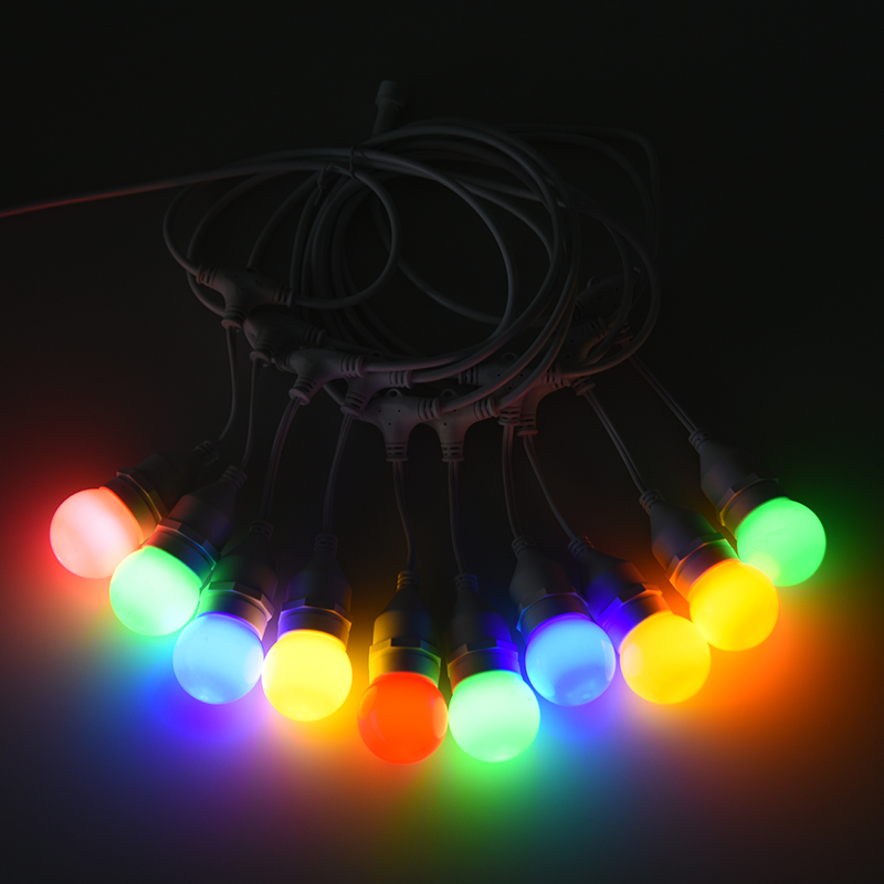 G45 Pendant Type E27 Spiral Colored String Lights