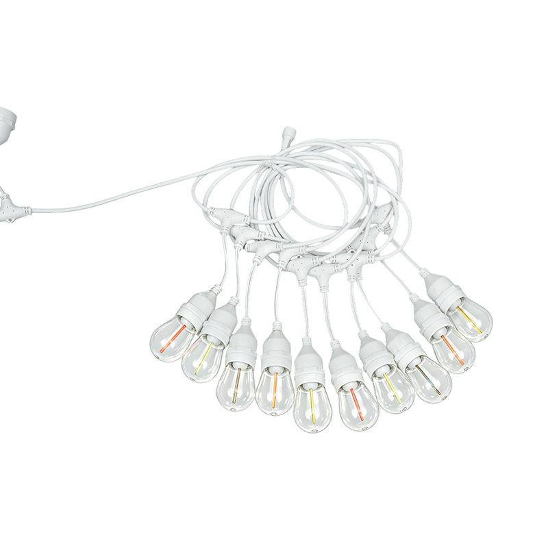 S14 Hanging String E27 Spiral RGBY Meteor Light String