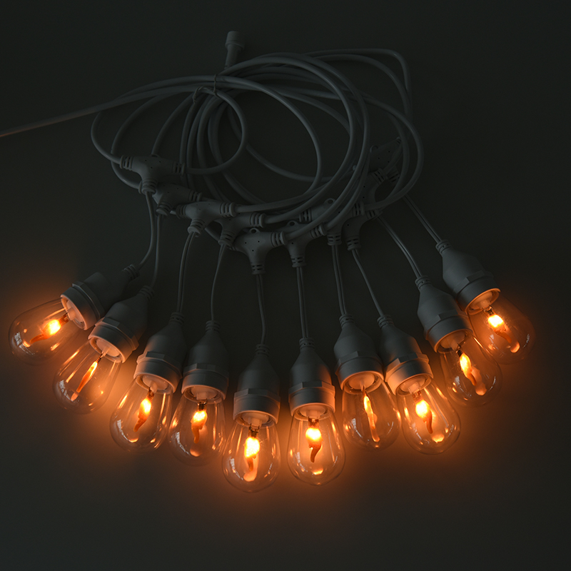 S14 Uri ng Pendant E27 Spiral Warm White String Lights 3.5V Low Voltage Safety Model