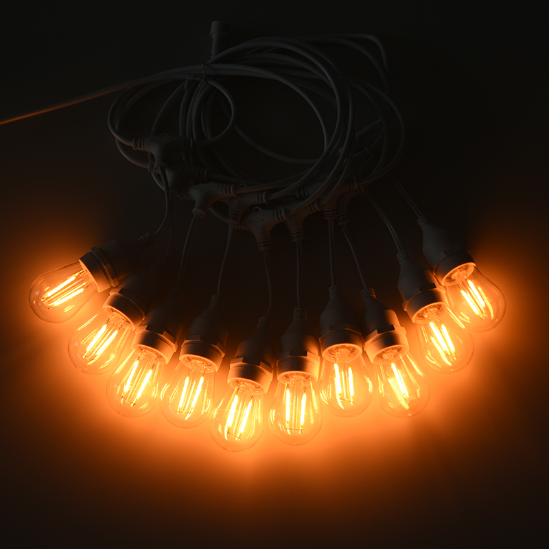 S14 hanging wire E27 warm white string lamp single lamp 2W