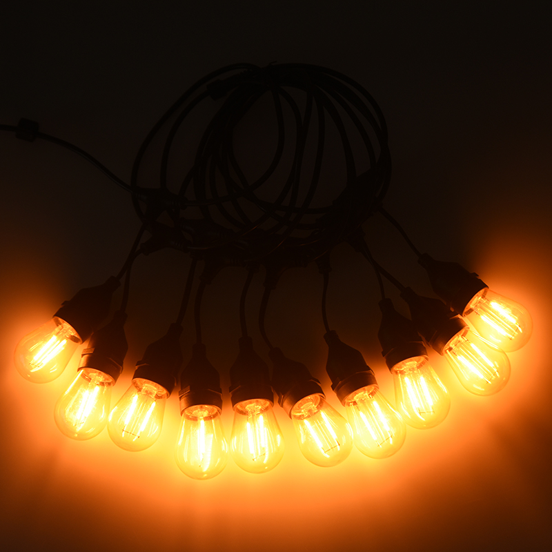 S14 hanging wire E27 warm white string lamp single lamp 2W