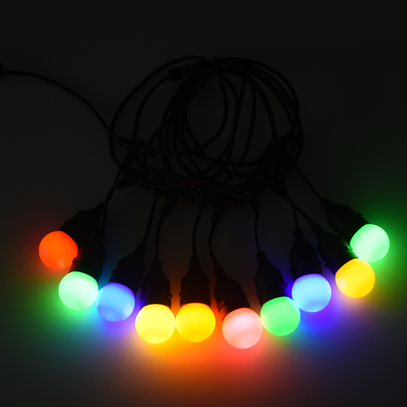 G45 Pendant Type E27 Spiral Colored String Lights