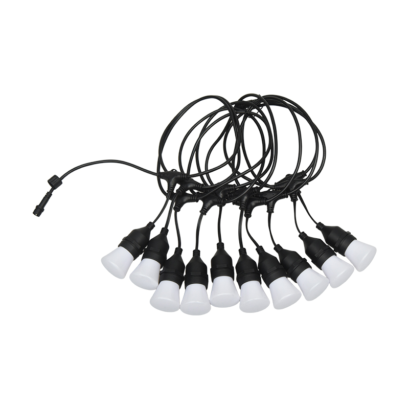 C45 Hanging Type E27 Spiral RGB Synchronized Flashing String Lights