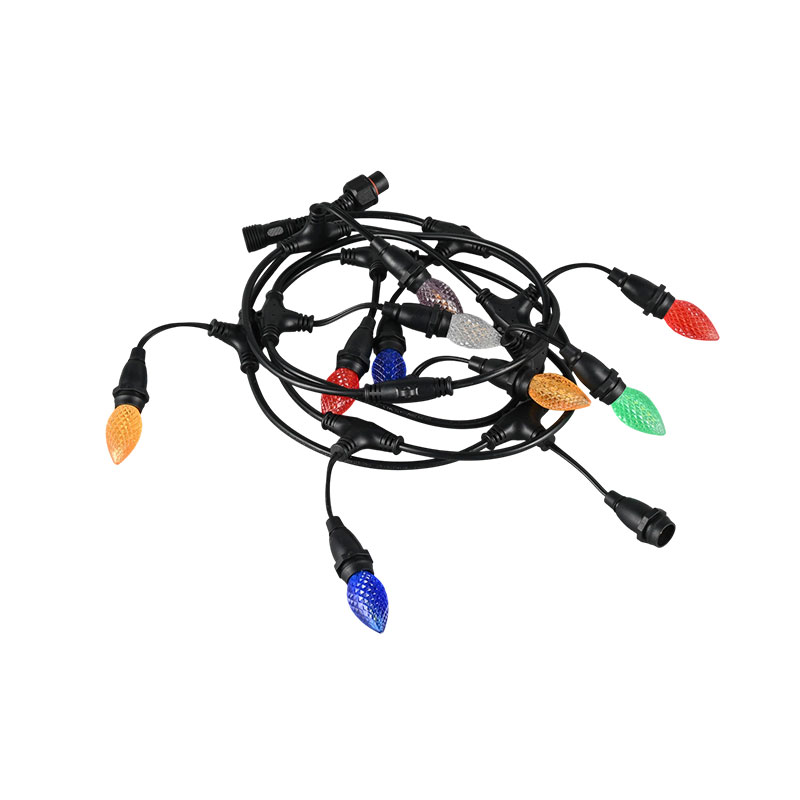 C7 strawberry shape pendant type E12 screw base colored string light 0.5W energy saving model