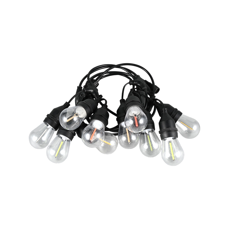 S14 Hanging String E27 Spiral RGBY Meteor Light String