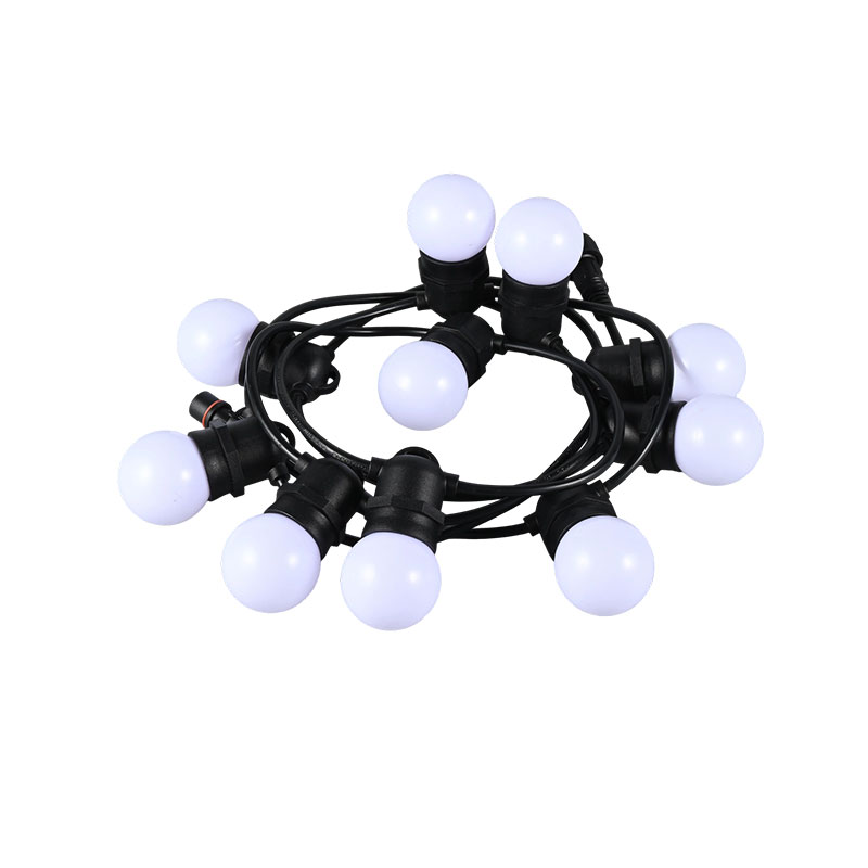 G45 Panlabas na E27 White Light String Lights