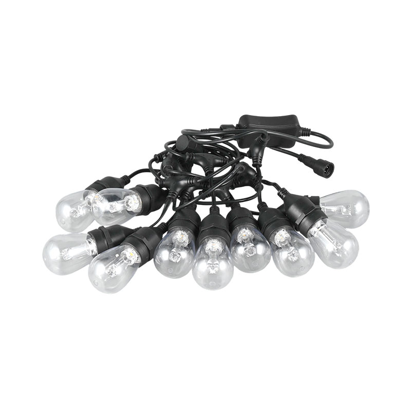 S14 pixel-level na nakokontrol na RGB warm white pendant string lights
