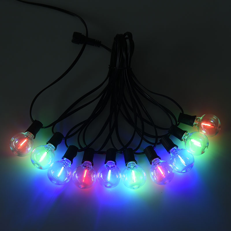 G40 Clip-on E12 Spiral Colored String Lights