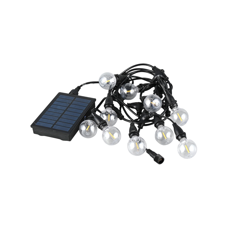G40 pendant type solar string light (E12 lamp holder, 5 metro 10 na ilaw)