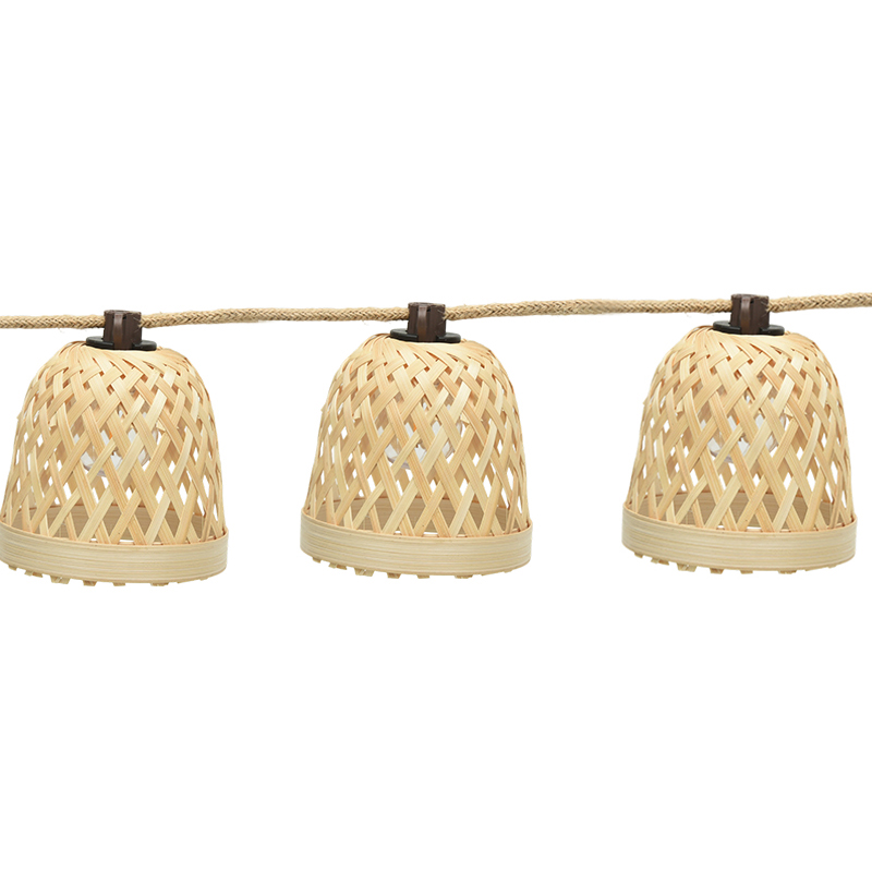 Bamboo weave G40 solar light string (5 metro 10 ilaw)