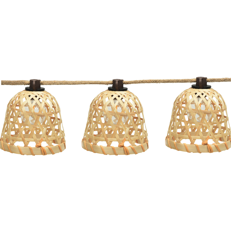 Bamboo weave G40 solar light string (5 metro 10 ilaw)