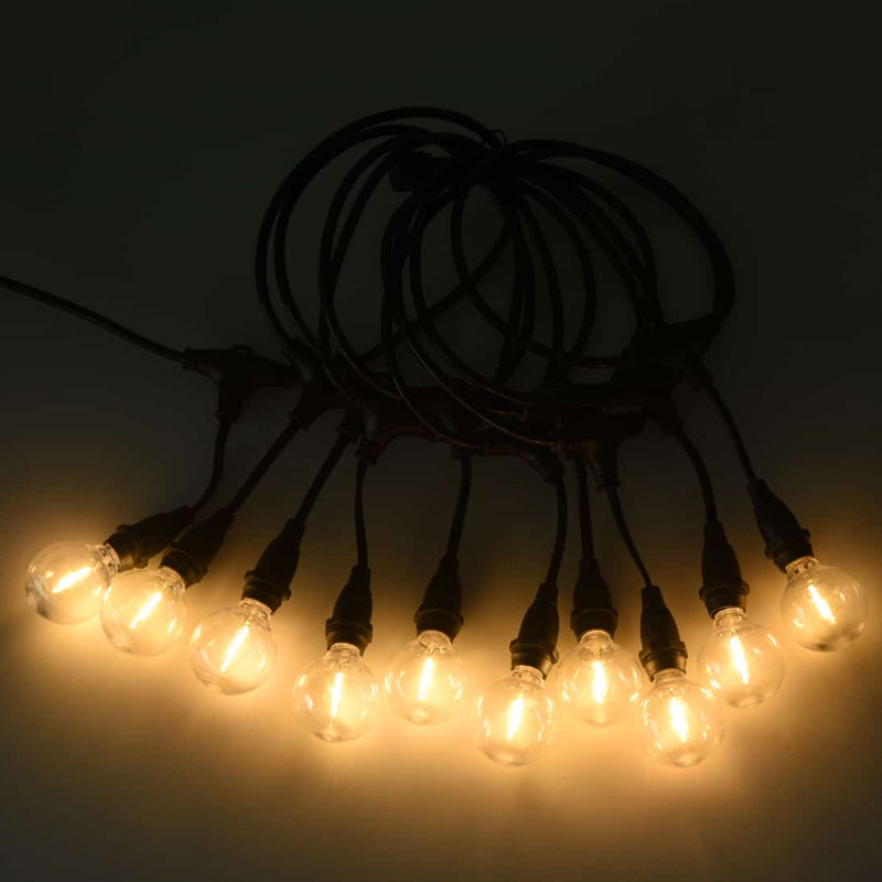 G40 pendant type solar string light (E12 lamp holder, 5 metro 10 na ilaw)