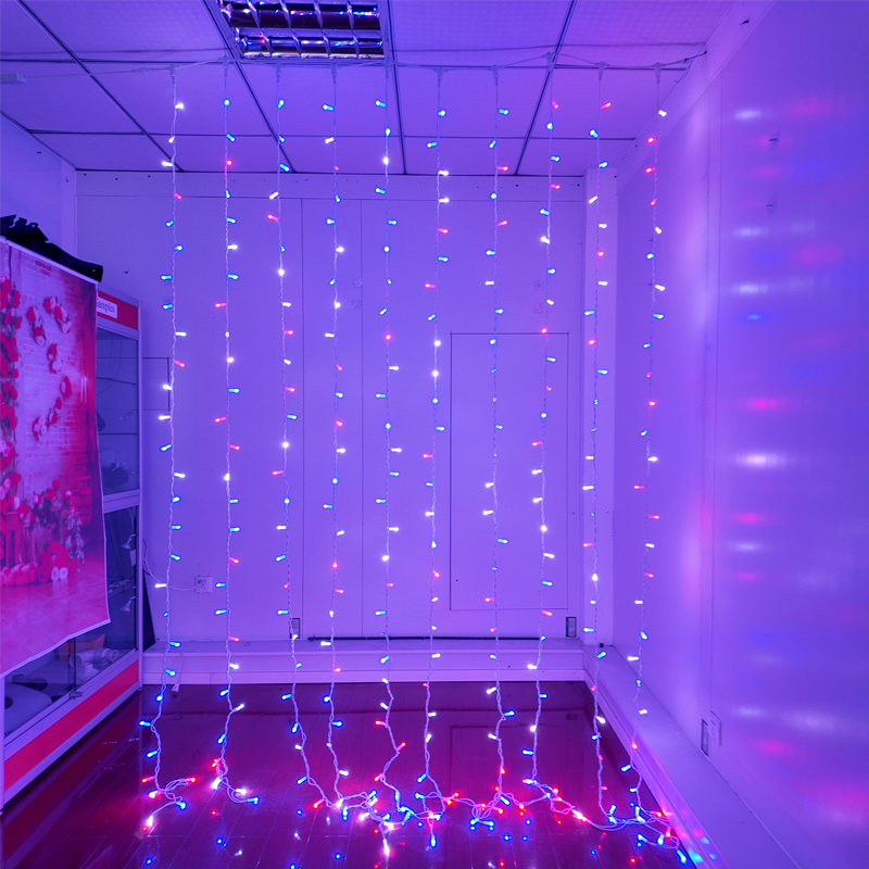 7-kulay na synchronous RGB control curtain light string